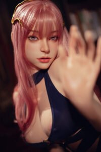 Gervin, 164 cm Cosplay Silikon-Sexpuppe mit beweglichem ROS-Kiefer, konfigurierbar