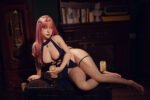 Gervin, 164 cm Cosplay Silikon-Sexpuppe mit beweglichem ROS-Kiefer, konfigurierbar