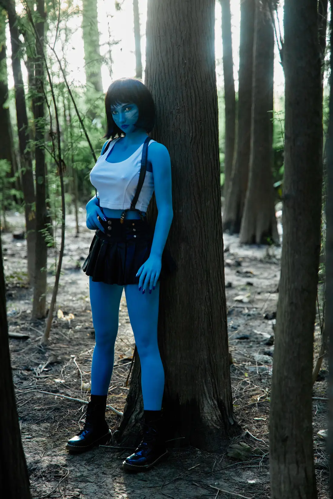 Tifa Avatar AD158, 158 cm CLM TPE-Sexpuppe, Hautfarbe Blau