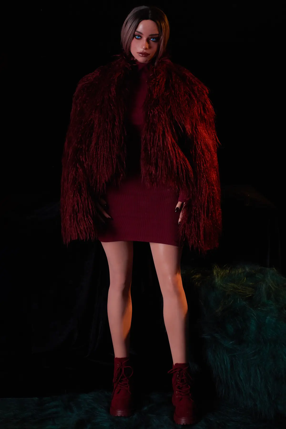 Harriet SiT163, 163 cm Silikon-Sexpuppe, Hautfarbe Schwarz, konfigurierbar
