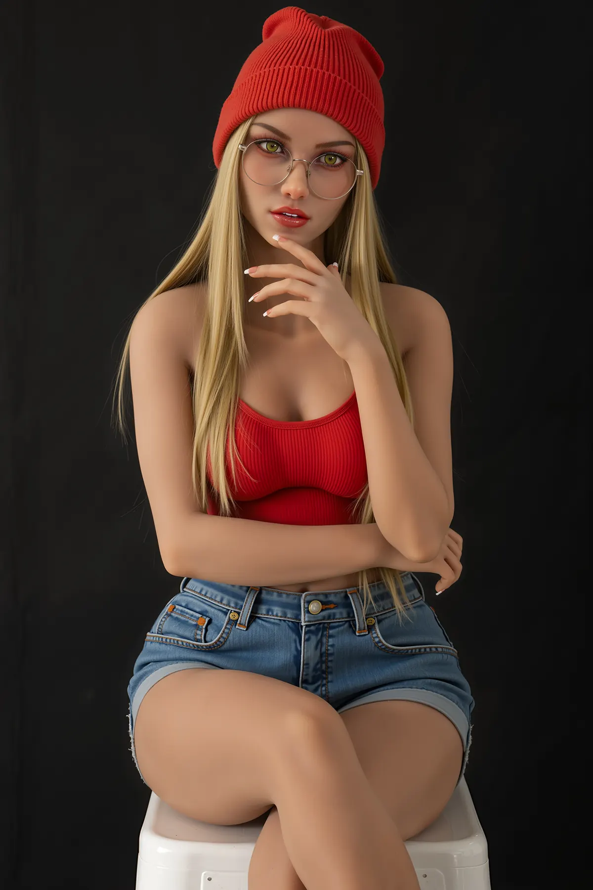 Bertille Delorme, 169 cm BBW Silikon-Sexpuppe, Kopf 160, konfigurierbar