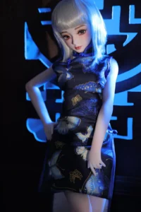 Ling J60, 60 cm Anime Silikon-Sexpuppe, Hautfarbe Weiß