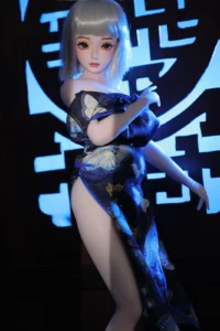 Ling J60, 60 cm Anime Silikon-Sexpuppe, Hautfarbe Weiß