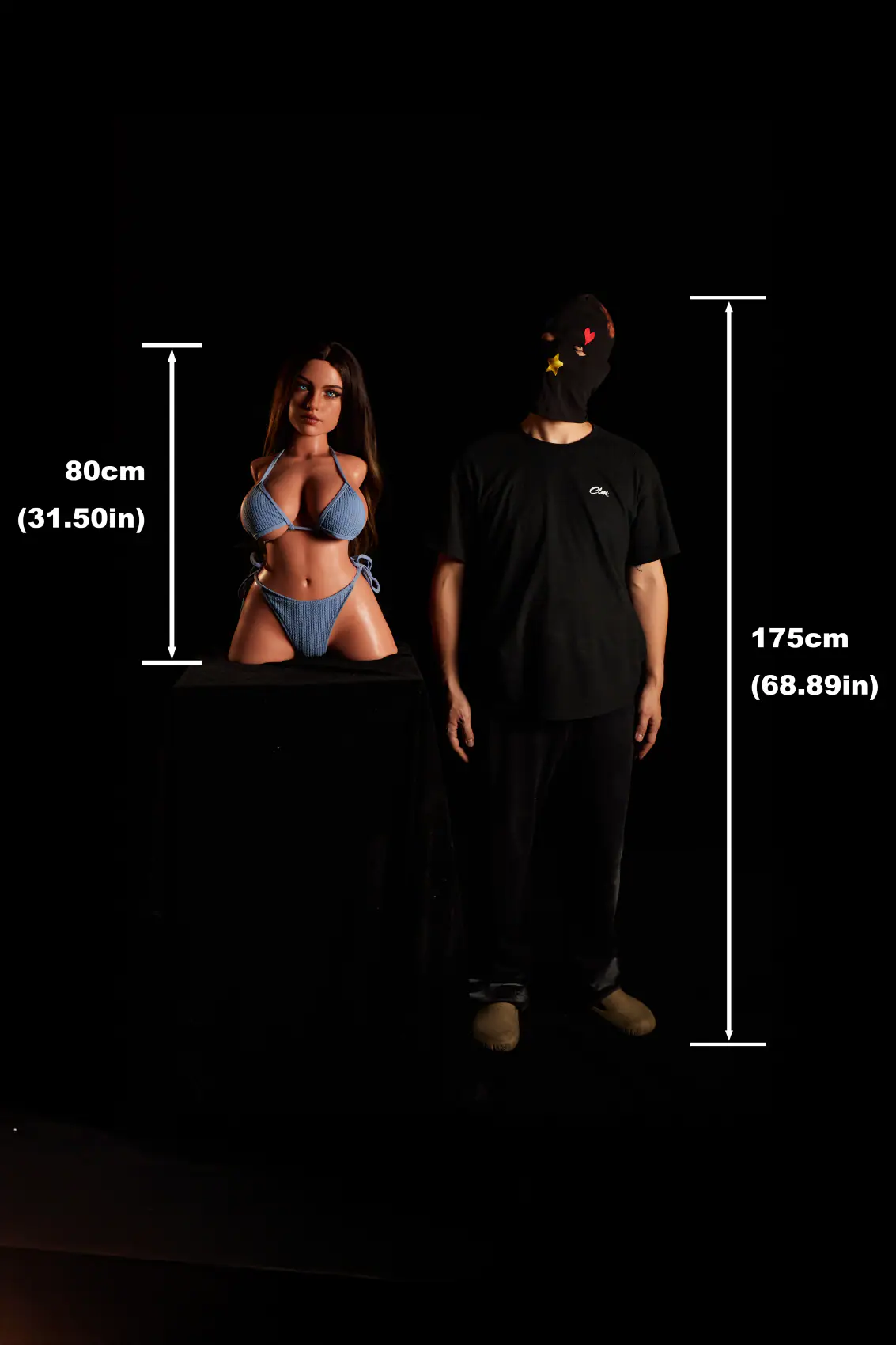 Eliza noir - Buste ULW 664 avec tête 2