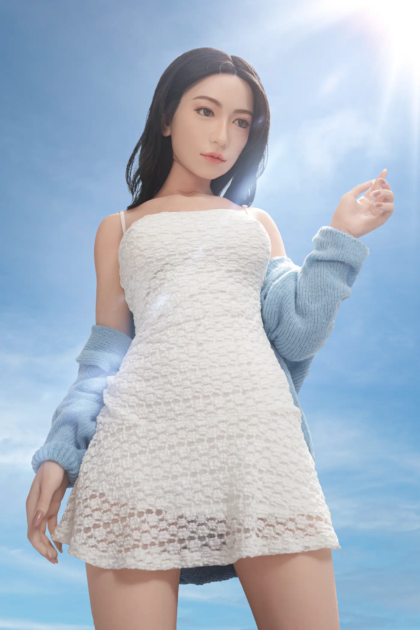 Mayu naturel, 158 cm Silikon-Sexpuppe, Natürliche Hautfarbe, konfigurierbar
